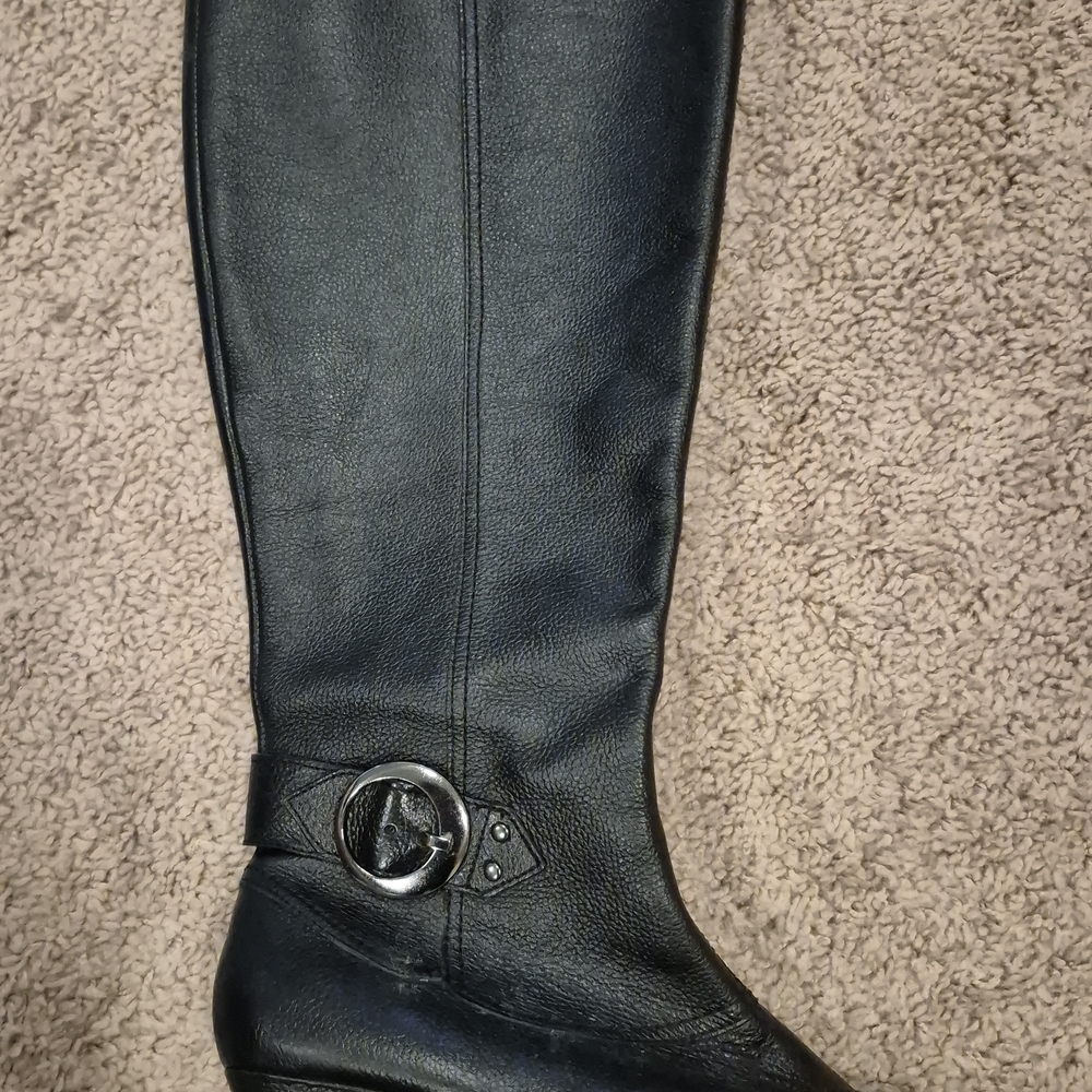 AEROSOLES Black Over the Knee Boots